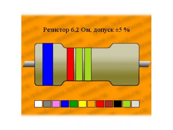 Рез.-2-6,2 Ом±5%