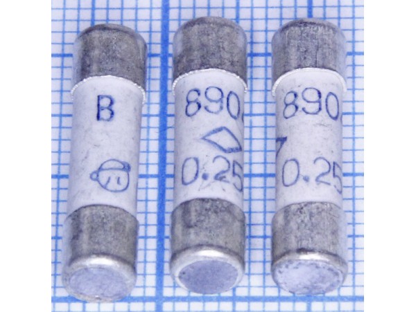Пред.0,25А(d=5;L=20)ВП2Б-1В керам.
