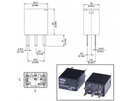 Реле 12VDC 301-1C-D-R1 1C 35A/14VDC