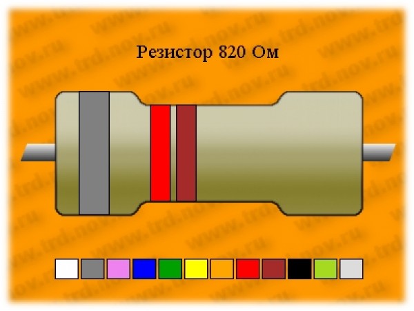 Резистор-0,25-820 Ом