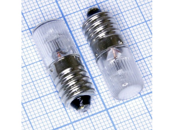 Лампа 220V E10 неоновая красная NA101