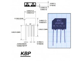2KBP06(M) (600V/2A) Диодный мост