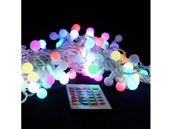 Гирлянда-шарики ул.70miniLed RGB 12м с пультом