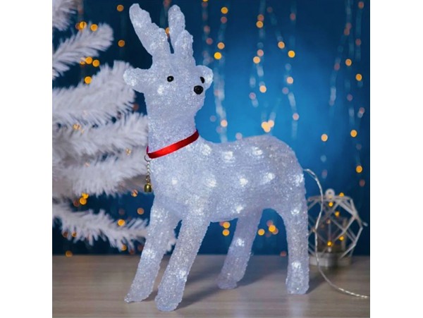 Олень белый большой (40см)