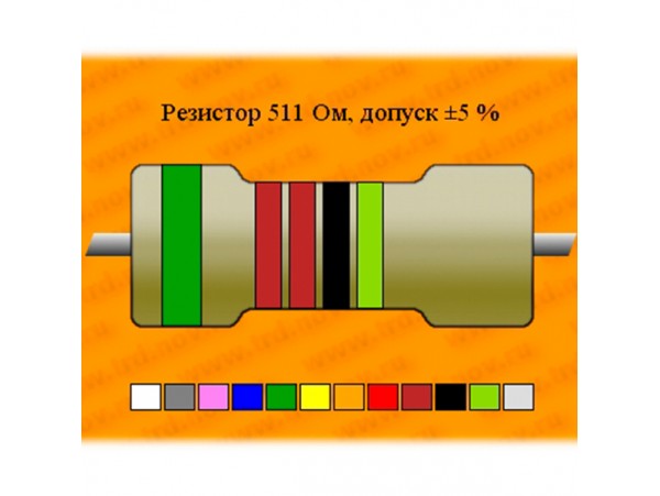 Резистор-0,125-511 Ом С2-14