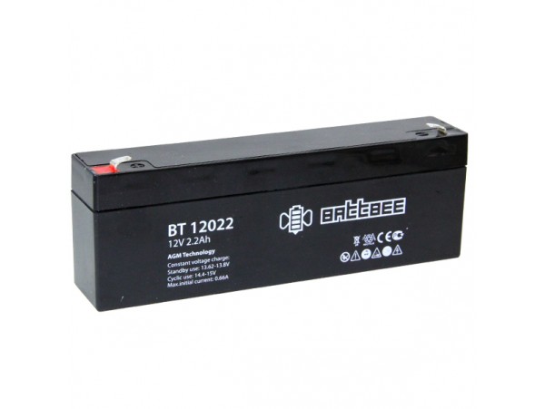 Аккумулятор 12V/2,2Ah BT12022 180х35х60 BATTBEE