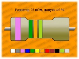 Резистор-1-75 кОм±5%