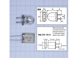 КВАРЦ 42,000  МГц