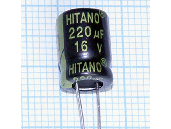 Конд.220/16V 0812 +105°C EXR Hitano