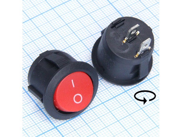 KCD1-105 250V/6A on-off красный 2pin переключатель