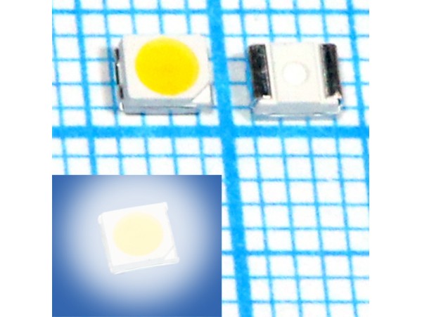 Чип LED 3528 WW 3-4Lm 2800-3200K 3V 20mA светодиод