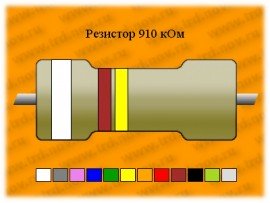 Резистор-0,5-910 кОм