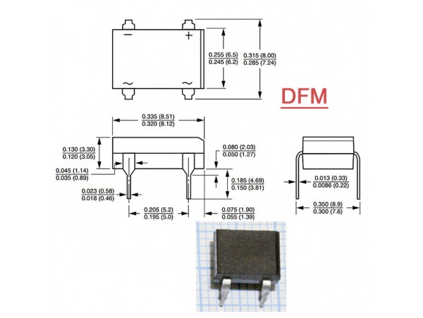 DF06[M] (600V/1A) Диодный мост