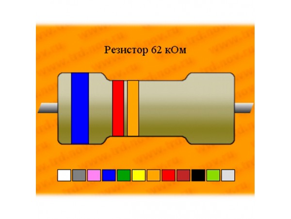Резистор-0,125-62 кОм Резистор-0,125-62 кОм
