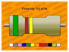 Резистор-0,25-510 кОм