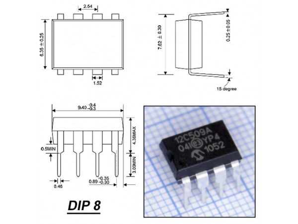 PIC12C509A-04I/P