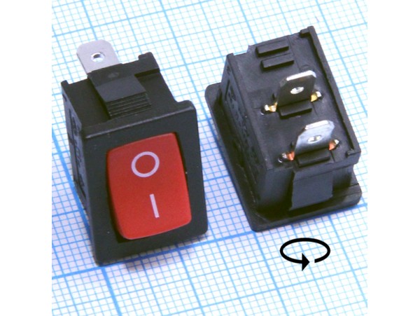 SC-768R 250V/6A on-off красный переключатель