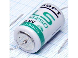 LS14250  Батарея 3,6V 1/2АА (d=14;L=25) SAFTс выводами