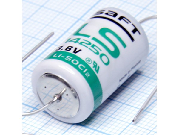 LS14250  Батарея 3,6V 1/2АА (d=14;L=25) SAFTс выводами