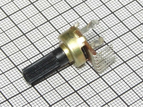 Резистор 2х100к на плату d=12 L=14 верт.