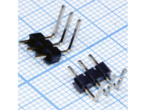 PLS-3R-2 2,54.вилка 3к. на плату угловая