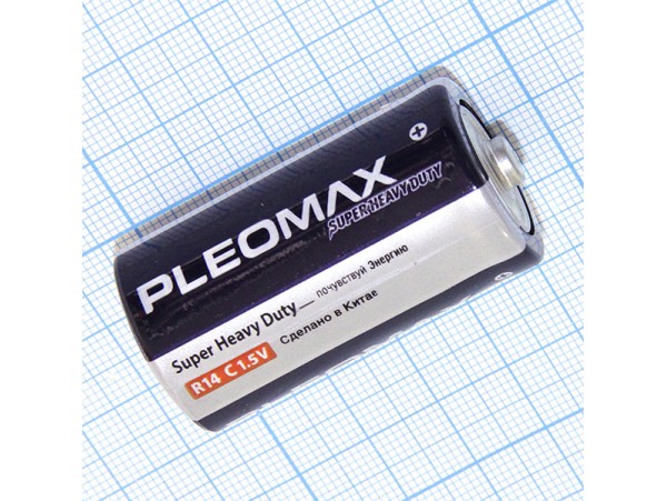 Элемент питания 1,5V R14 PLEOMAX