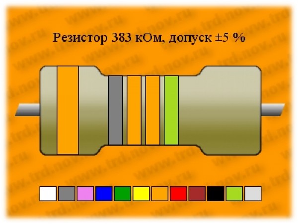 Резистор-0,25-383 кОм