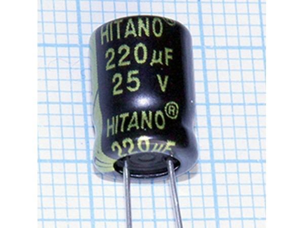 Конд.220/25V 0812+105°C EXR Hitano
