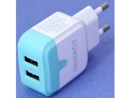 СЗУ 2USB 5V/2,1A устройство зарядное белое ET-33