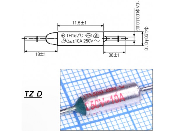 TZ D-280-10А Термопредохранитель