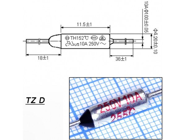 TZ D-255-10А Термопредохранитель