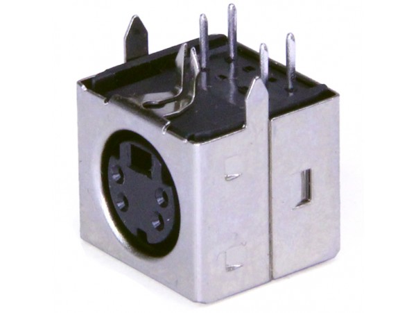 MDN-4FRS розетка 4-pin,на плату, экран. mini DIN