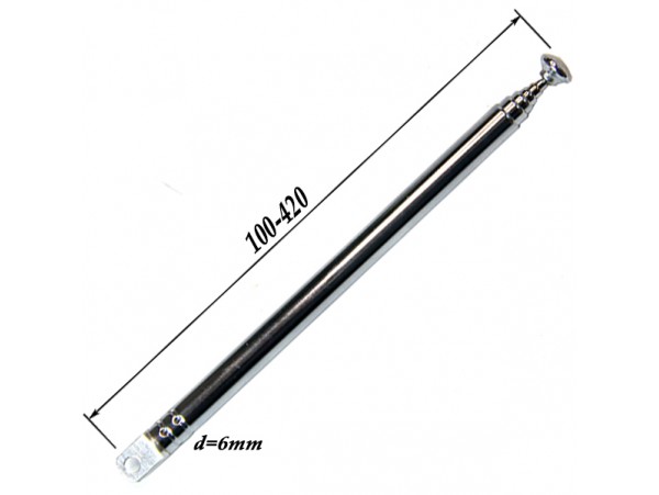АНТЕННА d=6; 100/420 телескопическая АНТЕННА d=6; 100/420 телескопическая