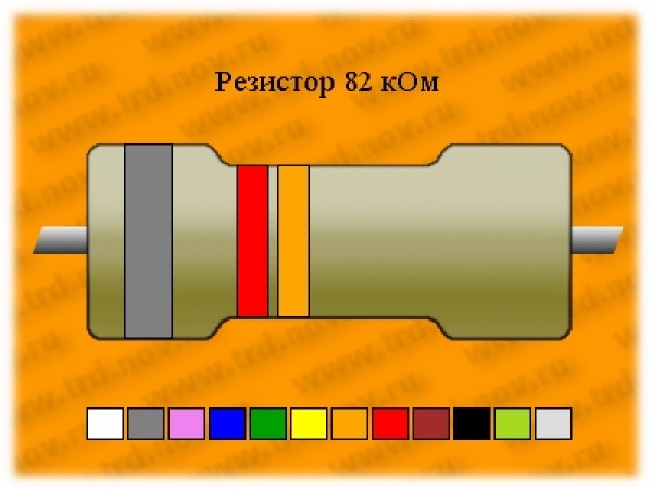 Резистор-0,25-82 кОм