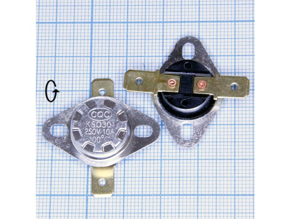 KSD-301-100C 250V10A Термостат нормально замкнутый