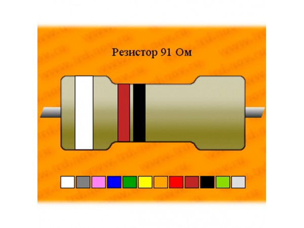 Резистор-0,125-91 Ом