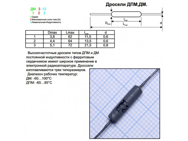 ДПМ-0,1-180µГн Дросс.