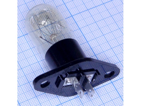 Лампа 220V 20W T170 для СВЧ, прямые клеммы
