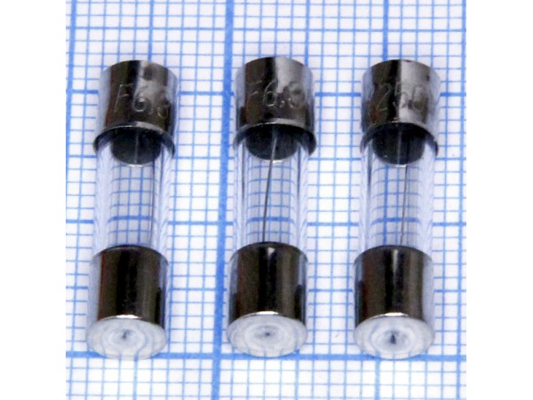 Пред.6,3А/250V F (d=5;L=20)имп. стекло