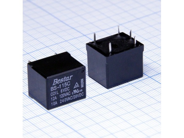 Реле 6VDC BS-115C-12A-6VDC 1C 12A/240VAC