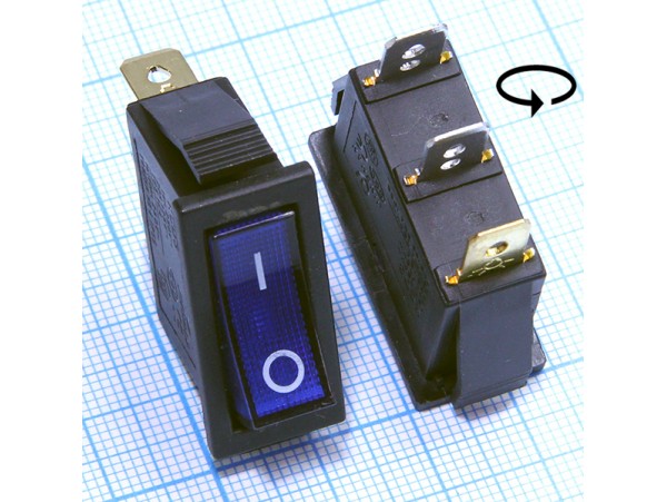 SC-791B 250V/15A on-off синий переключатель