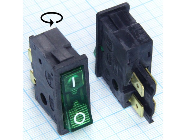 ВК42 250V/16A on-off переключатель зеленый