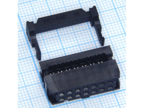 IDC-14(2,54) розетка 14к.(2х7)на шлейф