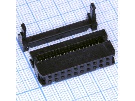 IDC-20(2,54) розетка 20к.(2х10)на шлейф