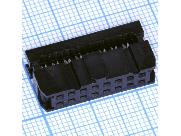 IDC-16(2,54) розетка 16к.(2х8) на шлейф