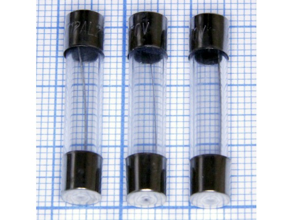 Пред.12А(d=6;L=30) 250V стекло