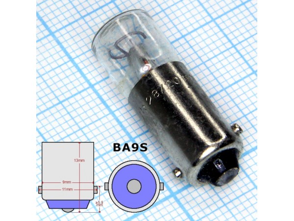 Лампа 110V BA9s неоновая 10х28  NARVA