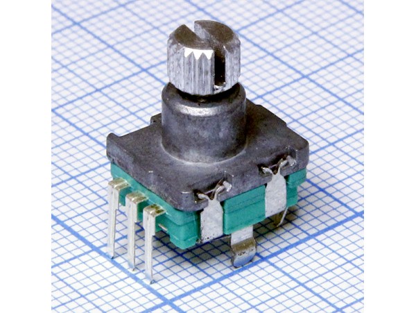 Энкодер R21 металл ручка зубч. L=11 мм без кнопки
