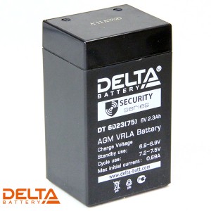 Аккумулятор 6V/2,3 Ah DT6023(75) DELTA (44х37х75)