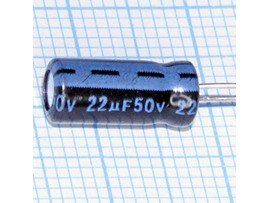 Конд.22/50V 0511 +105°C TK Jamicon